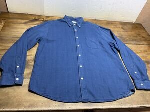 Faherty Men’s Size XL Blue Button Down Shirt Stretch Cotton